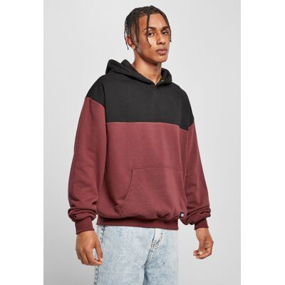 Urban Classics Upper Block Hoody Cherry/blk Tmavočervená S Urban Classics Upper Block Hoody Cherry/blk Tmavočervená S