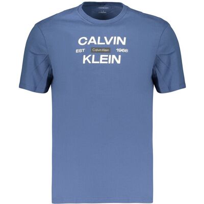 Calvin Klein Pánske Tričko S Krátkym Rukávom Modré Modrá S Calvin Klein Pánske Tričko S Krátkym Rukávom Modré Modrá S
