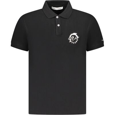 Pánske Čierne Polo Tričko Trussardi Čierna S Pánske Čierne Polo Tričko Trussardi Čierna S