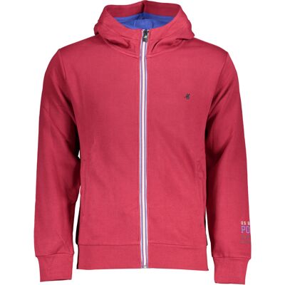 U.S. GRAND Us Grand Polo Men'S Red Zip Sweatshirt Tmavočervená Xxl U.S. GRAND Us Grand Polo Men'S Red Zip Sweatshirt Tmavočervená Xxl