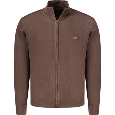 NORWAY 1963 Pánsky Hnedý Sveter Na Zips Hnedá Xxl NORWAY 1963 Pánsky Hnedý Sveter Na Zips Hnedá Xxl