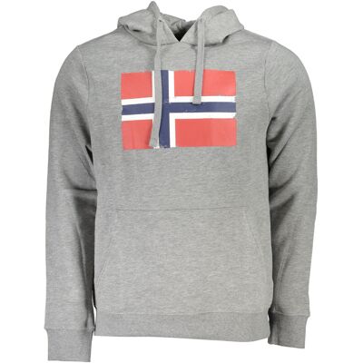 NORWAY 1963 Pánska Sivá Mikina S Kapucňou Šedá Xxl NORWAY 1963 Pánska Sivá Mikina S Kapucňou Šedá Xxl