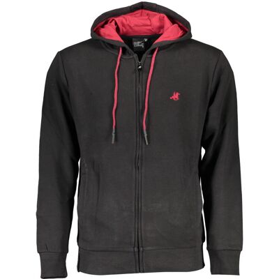 U.S. GRAND Us Grand Polo Men'S Black Zip-Up Sweatshirt Čierna Xxl U.S. GRAND Us Grand Polo Men'S Black Zip-Up Sweatshirt Čierna Xxl