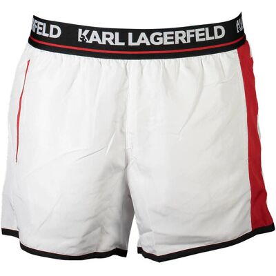 KARL LAGERFELD BEACHWEAR Pánske Plavky Karl Lagerfeld Biele Čierna S KARL LAGERFELD BEACHWEAR Pánske Plavky Karl Lagerfeld Biele Čierna S
