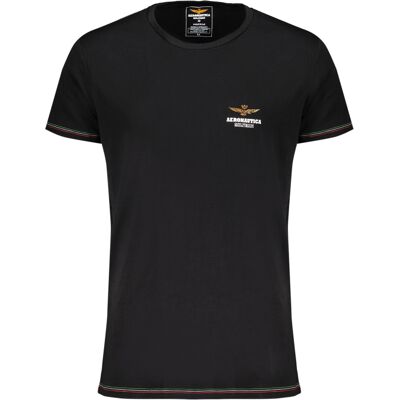 Aeronautica Militare Black Men'S Outdoor T-Shirt Čierna L Aeronautica Militare Black Men'S Outdoor T-Shirt Čierna L