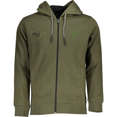 U.S. GRAND Us Grand Polo Men'S Green Zip Sweatshirt Zelená Xxl U.S. GRAND Us Grand Polo Men'S Green Zip Sweatshirt Zelená Xxl