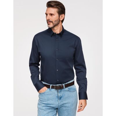 Pánska Košeľa Ombre Slim Fit Saténová Modrá M Pánska Košeľa Ombre Slim Fit Saténová Modrá M