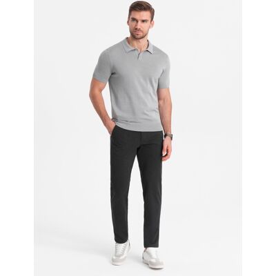Ombre Elegant Men'S Slim Fit Chino Pants - Graphite Čierna L Ombre Elegant Men'S Slim Fit Chino Pants - Graphite Čierna L