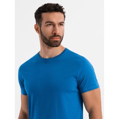 Ombre Classic Basic Men'S Cotton T-Shirt - Sand Modrá L Ombre Classic Basic Men'S Cotton T-Shirt - Sand Modrá L