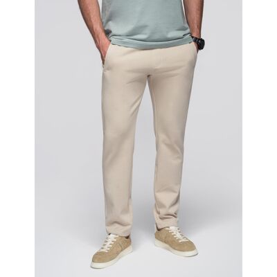 Ombre Men'S Sweatpants With Unlined Leg - Light Beige Šedá M Ombre Men'S Sweatpants With Unlined Leg - Light Beige Šedá M