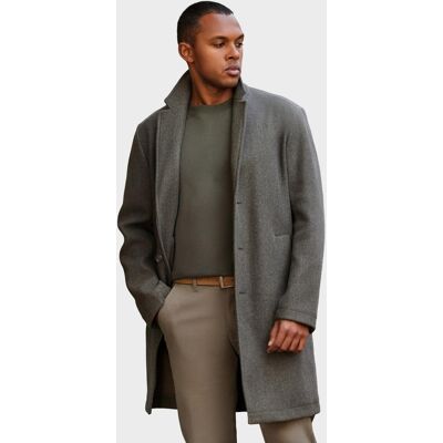 Ombre Men'S Lightweight Single-Breasted Coat - Graphite-Khaki Šedá Xxl Ombre Men'S Lightweight Single-Breasted Coat - Graphite-Khaki Šedá Xxl