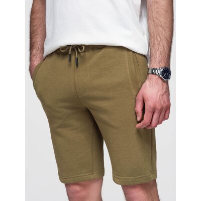 Ombre Men'S Pre-Knee Basic Sweat Shorts - Olive Kaki S Ombre Men'S Pre-Knee Basic Sweat Shorts - Olive Kaki S