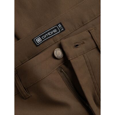 Ombre Men'S Regular Fabric Pants With Cargo Pockets - Olive Hnedá S Ombre Men'S Regular Fabric Pants With Cargo Pockets - Olive Hnedá S