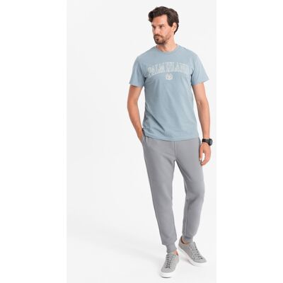 Ombre Men'S Ottoman Fabric Sweatpants - Gray Šedá Xl Ombre Men'S Ottoman Fabric Sweatpants - Gray Šedá Xl