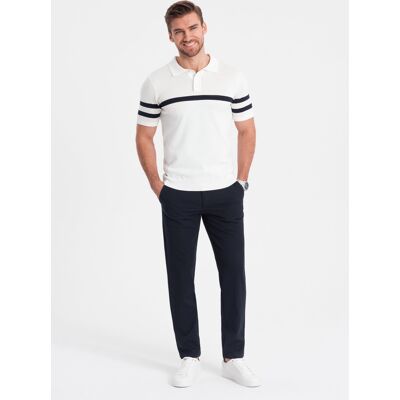 Ombre Men'S Smart Chino Slim Fit Pants - Navy Blue Čierna Xxl Ombre Men'S Smart Chino Slim Fit Pants - Navy Blue Čierna Xxl