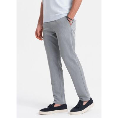 Ombre Elegant Men'S Slim Fit Chino Pants - Light Grey Šedá Xl Ombre Elegant Men'S Slim Fit Chino Pants - Light Grey Šedá Xl