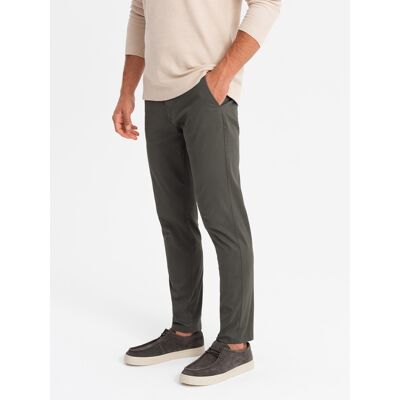 Ombre Men'S Uniform Regular Fit Chino Pants - Khaki Šedá Xl Ombre Men'S Uniform Regular Fit Chino Pants - Khaki Šedá Xl