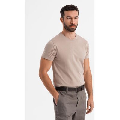 Ombre Classic Basic Men'S Cotton T-Shirt - Sand Krémová Xl Ombre Classic Basic Men'S Cotton T-Shirt - Sand Krémová Xl