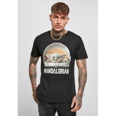 Merchcode Children'S T-Shirt With Yoda Mandalorian Logo, Black Čierna M Merchcode Children'S T-Shirt With Yoda Mandalorian Logo, Black Čierna M