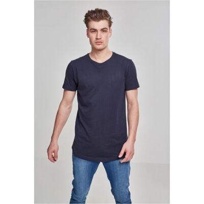 Urban Classics Shaped Long T-Shirt In A Navy Design Modrá Xs Urban Classics Shaped Long T-Shirt In A Navy Design Modrá Xs