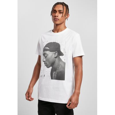 Merchcode Tupac Cracked Background Tee White Šedá Xl Merchcode Tupac Cracked Background Tee White Šedá Xl