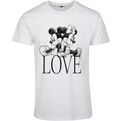 Merchcode Minnie Loves Mickey Tee Women'S T-Shirt White Šedá L Merchcode Minnie Loves Mickey Tee Women'S T-Shirt White Šedá L