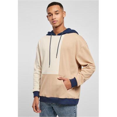 Urban Classics Oversized Color Block Hoody Softgrass/unionbeige Krémová M Urban Classics Oversized Color Block Hoody Softgrass/unionbeige Krémová M
