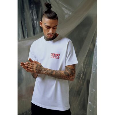 Mister Tee White T-Shirt For Cash Only Biela 3xl Mister Tee White T-Shirt For Cash Only Biela 3xl