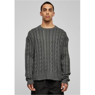 Urban Classics Boxy Sweater Darkshadow Šedá Xxl Urban Classics Boxy Sweater Darkshadow Šedá Xxl
