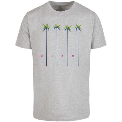 Mister Tee Men'S T-Shirt Miami Palms Grey Šedá L Mister Tee Men'S T-Shirt Miami Palms Grey Šedá L