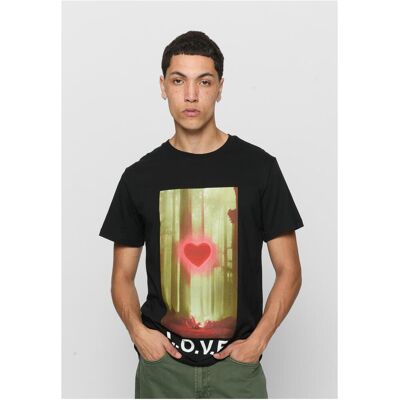 Mister Tee Wooden Black T-Shirt Love Čierna M Mister Tee Wooden Black T-Shirt Love Čierna M