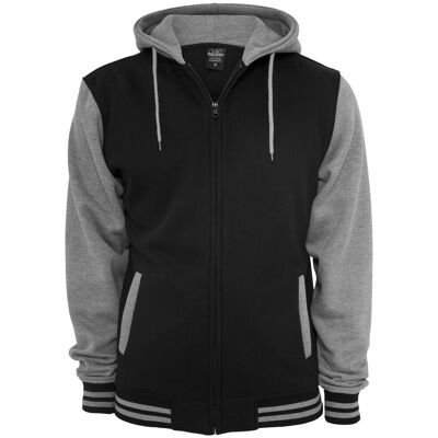 Urban Classics 2-Colour Zip-Up Sweatshirt Blk/grey Čierna Xxl Urban Classics 2-Colour Zip-Up Sweatshirt Blk/grey Čierna Xxl