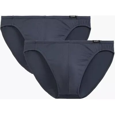 Pánske Slipy Atlantic 2 Pack Šedá M Pánske Slipy Atlantic 2 Pack Šedá M