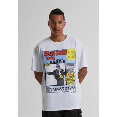 Merchcode Eazy-E Rap Magazín Oversize Tričko Biele Biela M Merchcode Eazy-E Rap Magazín Oversize Tričko Biele Biela M