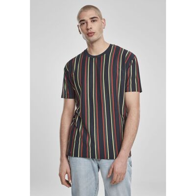 Urban Classics Printed Oversized Retro Striped Midnight Blonde/tan T-Shirt Šedá Xxl Urban Classics Printed Oversized Retro Striped Midnight Blonde/tan T-Shirt Šedá Xxl