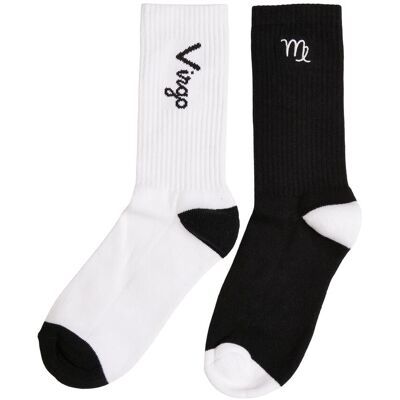 Mister Tee Zodiac 2-Pack Socks Black/white Virgo Čierna 39-42 Mister Tee Zodiac 2-Pack Socks Black/white Virgo Čierna 39-42