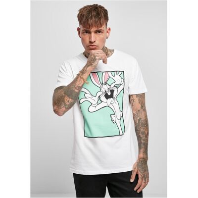 Merchcode Looney Tunes Bugs Bunny Funny Face White T-Shirt Biela M Merchcode Looney Tunes Bugs Bunny Funny Face White T-Shirt Biela M