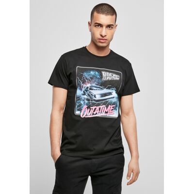 Merchcode Black Back To The Future Outatime T-Shirt Šedá S Merchcode Black Back To The Future Outatime T-Shirt Šedá S