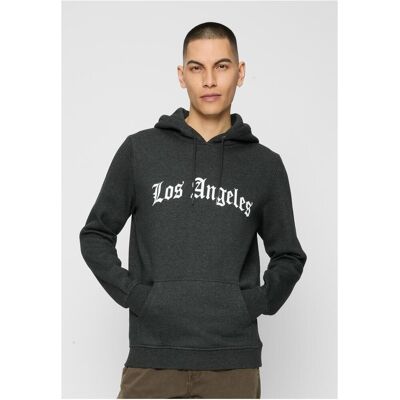 Mister Tee Los Angeles Text Hoody Charcoal Šedá M Mister Tee Los Angeles Text Hoody Charcoal Šedá M