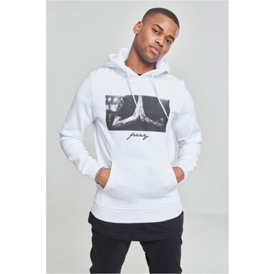 Mister Tee Pray Hoody White Biela L Mister Tee Pray Hoody White Biela L