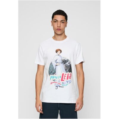 Merchcode White T-Shirt With Star Wars Leia Logo Biela M Merchcode White T-Shirt With Star Wars Leia Logo Biela M