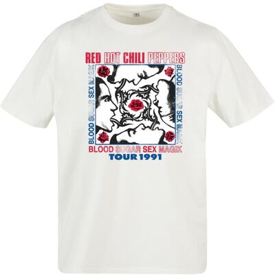 Mister Tee Red Hot Chilli Peppers Oversize Dye-Ready T-Shirt Biela Xl Mister Tee Red Hot Chilli Peppers Oversize Dye-Ready T-Shirt Biela Xl