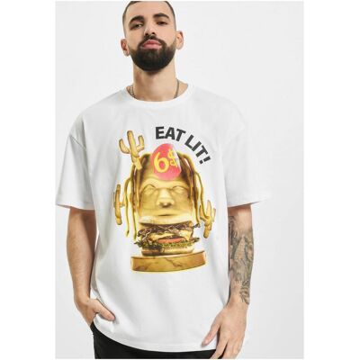 Mister Tee Eat Lit Oversize Tee White Biela Xl Mister Tee Eat Lit Oversize Tee White Biela Xl