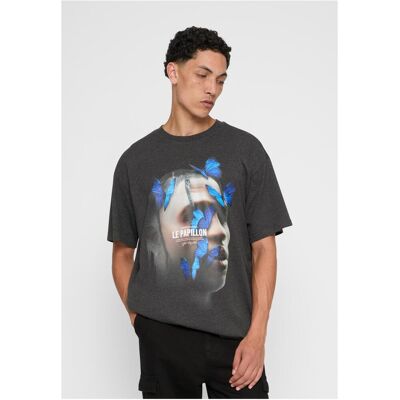 Mister Tee Le Papillon Oversize Tee T-Shirt Šedá Xl Mister Tee Le Papillon Oversize Tee T-Shirt Šedá Xl
