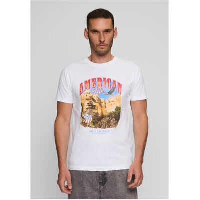 Mister Tee White American Life Mount Roushmore T-Shirt Biela S Mister Tee White American Life Mount Roushmore T-Shirt Biela S