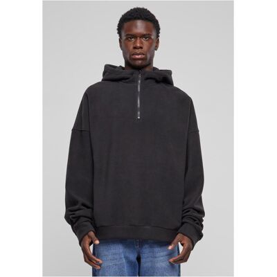 Urban Classics Men'S Oversized Half Zip Hoody Black Fleece Sweatshirt Šedá M Urban Classics Men'S Oversized Half Zip Hoody Black Fleece Sweatshirt Šedá M