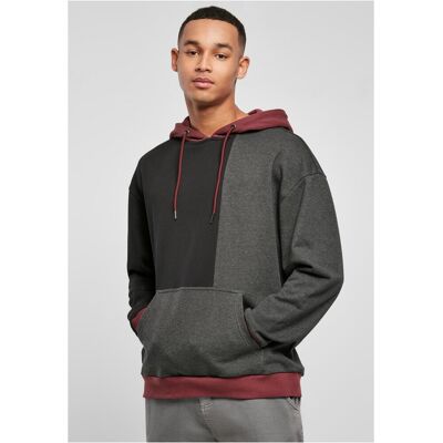 Urban Classics Oversized Color Block Hoody Black/charcoal Šedá S Urban Classics Oversized Color Block Hoody Black/charcoal Šedá S