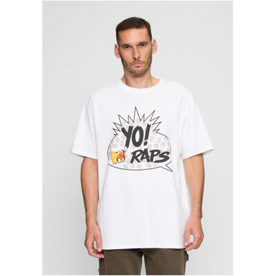 Merchcode Mtv Yo! Oversize T-Shirt White Biela S Merchcode Mtv Yo! Oversize T-Shirt White Biela S