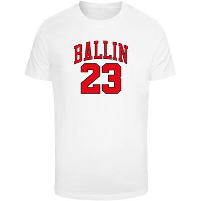 Mister Tee Ballin 23 T-Shirt With Round Neckline White Biela Xs Mister Tee Ballin 23 T-Shirt With Round Neckline White Biela Xs