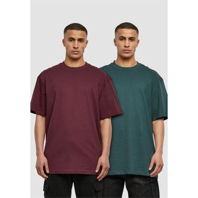 Urban Classics Men'S Tall Tee 2-Pack Burgundy And Bottle Green T-Shirts Tyrkysová Xxl Urban Classics Men'S Tall Tee 2-Pack Burgundy And Bottle Green T-Shirts Tyrkysová Xxl